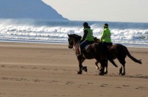 Horse riding on Woolacombe beach