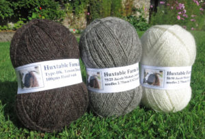 Huxtable Farm Jacob sheep wool yarn