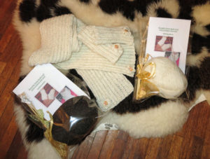 Huxtable Farm Jacob wool knitting kits