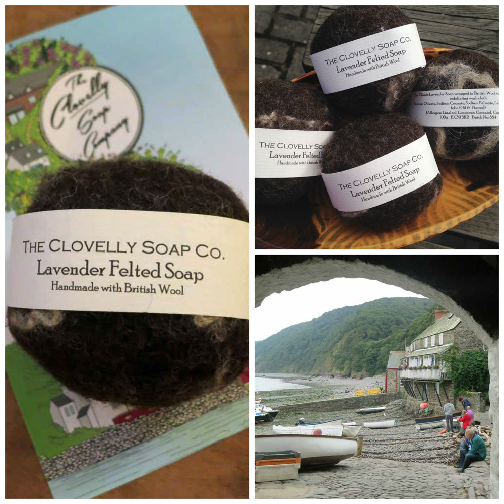 Clovelly Soap Company with Huxtable Farm Jacob wool