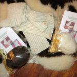 Huxtable Farm Jacob wool wrist warmers & scarf Knitting Kit