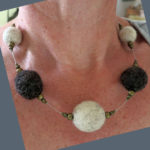 Huxtable Farm Jacob wool felted necklace