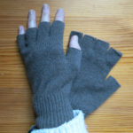 British Jacob lambs wool fingerless gloves