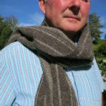 100% Huxtable farm Jacob wool scarf - dark
