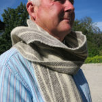 100% Huxtable Farm Jacob wool scarf - Light