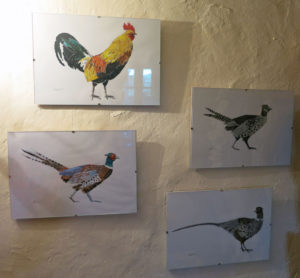 Collage bird prints by Annie Hart