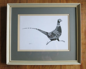 Collage pheasant print by Annie Hart
