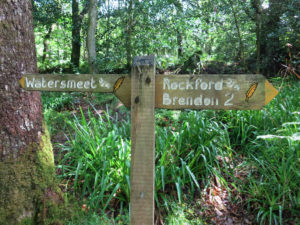 Watersmeet Rockford sign Exmoor