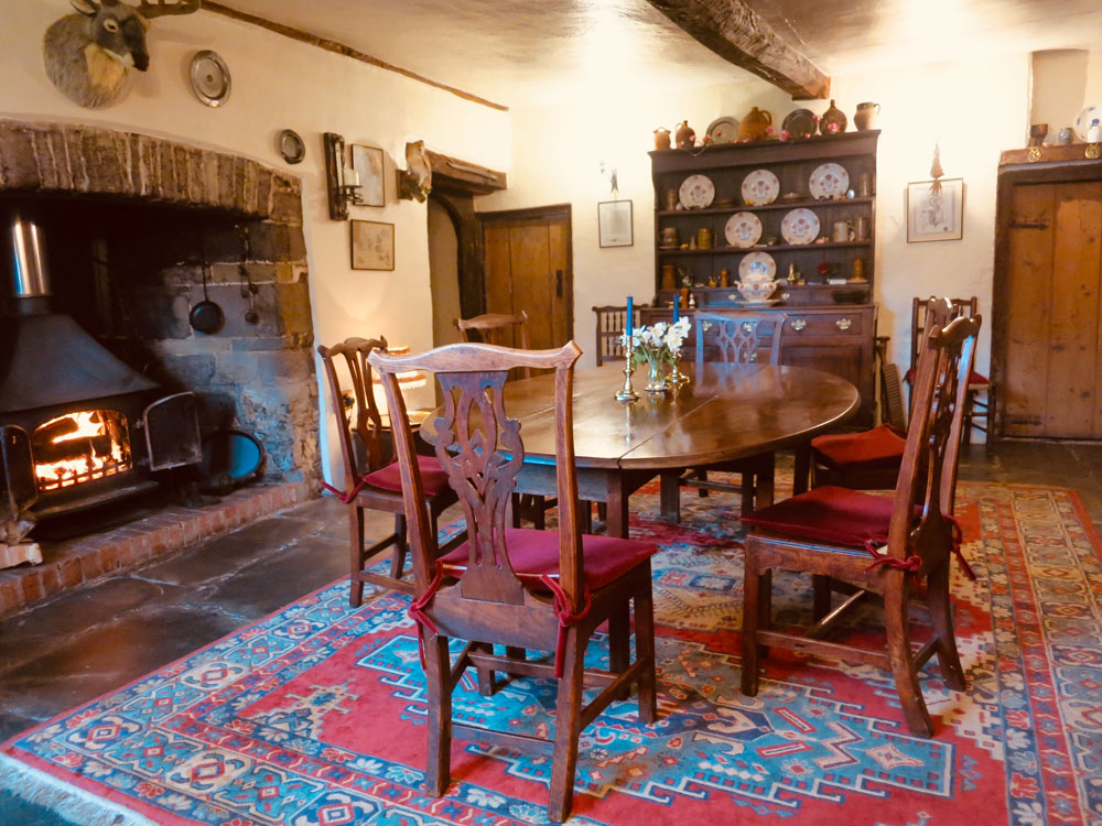 Breakfast in the Medieval dining room