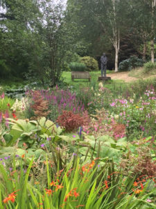 Statue of Dr Smart at Marwood Hill Gardens