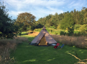 Campers in a Teepee