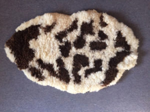 Oval Felted Jacob Sheepskin 132 X 86 cms