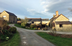 Arrival to farmhouse Car Park on right