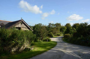 View of lane from outside barn rooms