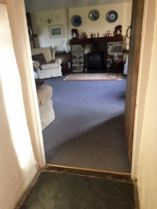 Access to living room from hall
