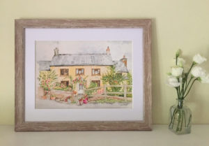 Devon House Water colour painting by Jackie Payne (A4 print to fit 11"X14" frame) Price includes P&P but not frame. £23 each