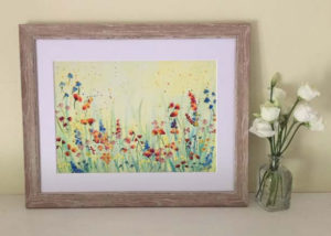 Wild flowers painting by Jackie Payne (A4 print to fit 11"X14" frame) Price includes P&P but not frame. £23 each