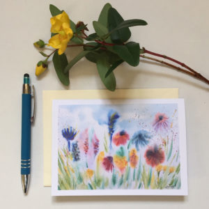 Hazy wildflowers card £2.50 each or 5 for £10