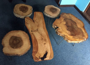 Wood coffee tables made in North Devon