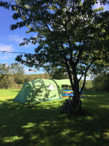 Rural camping on a farm