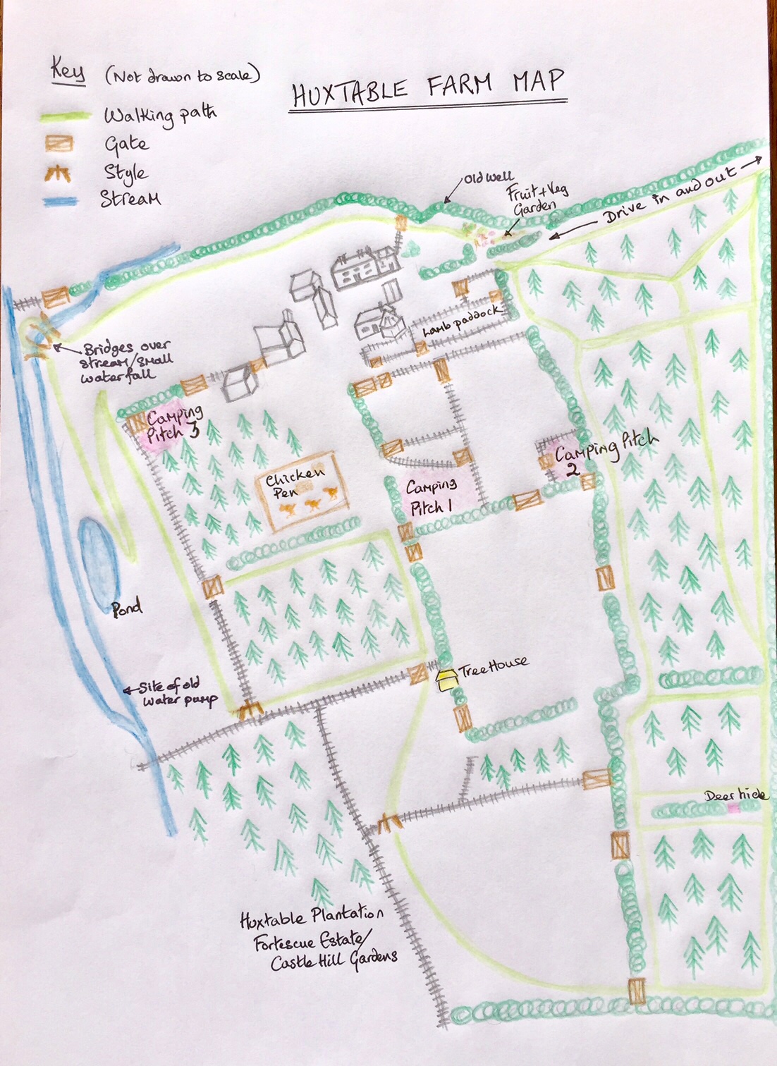 Map of Huxtable Farm