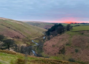 Sunset walk river Barle Exmoor