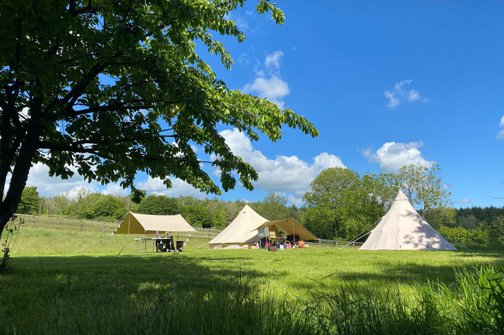 Camping Pitch 1 at Huxtable Farm