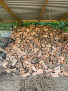 Soft wood in shed