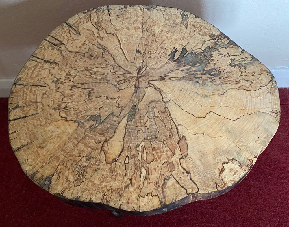 Beech wood side-table