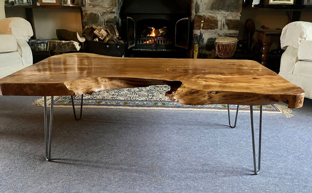 Beech live edge table