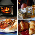 Freshly cooked full English breakfast with farm & local produce or continental breakfast with home-made bread and preserves, served next to crackling log fire in medieval dining room