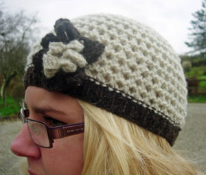 Huxtable Farm Jacob wool hand knitted hat