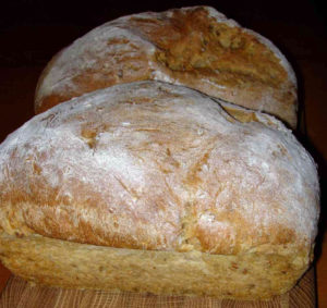 Homemade bread at Huxtable Farm B&B