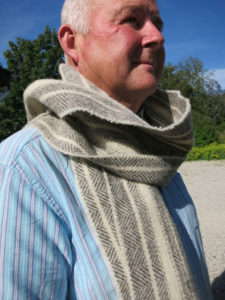 Huxtable Farm Jacob wool scarf