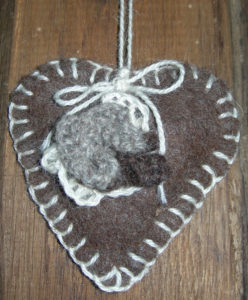 Jacob wool felted lavender bag - dark