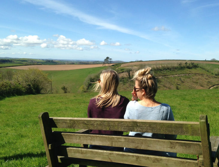 Bench with a panoramic view of North Devon