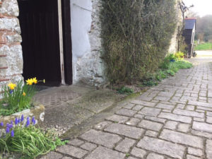 Access to farmhouse door