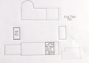 First floor room layout at Huxtable Farm B&B